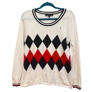 TOMMY HILFIGER | cream argyle sweater